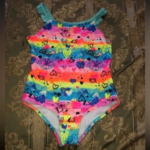 🌹Wonder nation vibrant graffiti one piece bathing suit